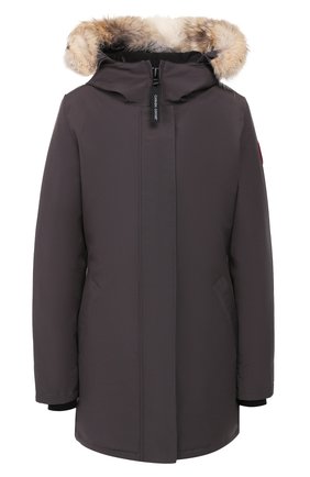 Женский пуховик victoria CANADA GOOSE темно-серого цвета по цене 98850 руб., арт. 3037L | Фото 1 Женский пуховик victoria CANADA GOOSE темно-серого цвета, арт. 3037L | Фото 1