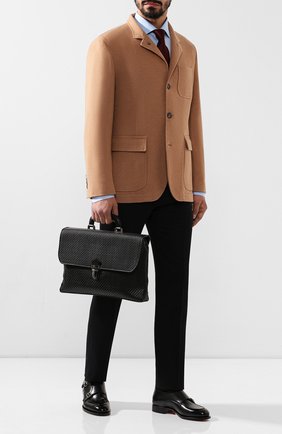 Мужской кожаный портфель ERMENEGILDO ZEGNA черного цвета по цене 166000 руб., арт. C1384P-LHPTA | Фото 2 Мужской кожаный портфель ERMENEGILDO ZEGNA черного цвета, арт. C1384P-LHPTA | Фото 2