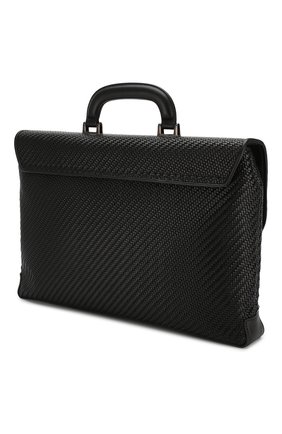 Мужской кожаный портфель ERMENEGILDO ZEGNA черного цвета по цене 193500 руб., арт. C1384P-LHPTA | Фото 3 Мужской кожаный портфель ERMENEGILDO ZEGNA черного цвета, арт. C1384P-LHPTA | Фото 3