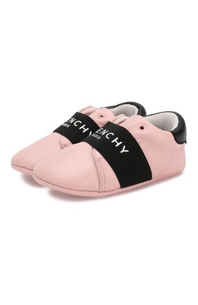 Детского кожаные пинетки GIVENCHY розового цвета по цене 19200 руб., арт. H99016 | Фото 1 Детского кожаные пинетки GIVENCHY розового цвета, арт. H99016 | Фото 1 (Кросс-КТ НВ: Пинетки-аксессуары; Материал внутренний: Натуральная кожа; Статус проверки: Проверено, Проверена категория; Материал внешний: Кожа)