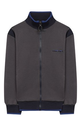 Детский хлопковая толстовка на молнии LANVIN серого цвета по цене 14400 руб., арт. 4L4060/LX080/5-8 | Фото 1 Детский хлопковая толстовка на молнии LANVIN серого цвета, арт. 4L4060/LX080/5-8 | Фото 1