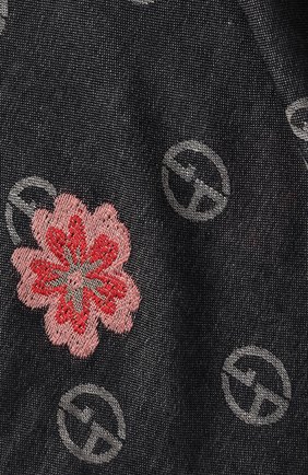 Женский платок из смеси вискозы и шерсти GIORGIO ARMANI синего цвета по цене 59000 руб., арт. 795313/9A120 | Фото 2 Женский платок из смеси вискозы и шерсти GIORGIO ARMANI синего цвета, арт. 795313/9A120 | Фото 2