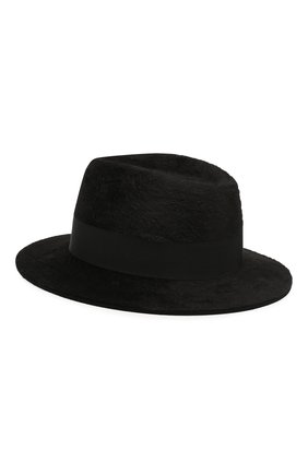Женская фетровая шляпа SAINT LAURENT черного цвета по цене 65800 руб., арт. 580332/4YA58 | Фото 2 Женская фетровая шляпа SAINT LAURENT черного цвета, арт. 580332/4YA58 | Фото 2