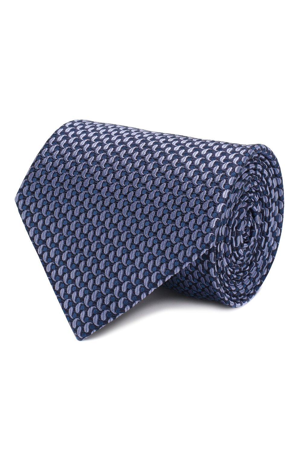 Мужской шелковый галстук BRIONI голубого цвета, арт. 062H00/08452 | Фото 1 (Принт: С принтом; Материал: Текстиль, Шелк; Статус проверки: Проверена категория)
