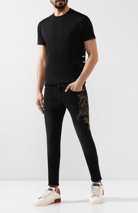 Мужские джинсы DOLCE & GABBANA темно-серого цвета по цене 61500 руб., арт. GYC4LD/G8BI2 | Фото 2 Мужские джинсы DOLCE & GABBANA темно-серого цвета, арт. GYC4LD/G8BI2 | Фото 2