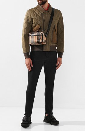 Мужская текстильная сумка BURBERRY бежевого цвета по цене 69100 руб., арт. 8010152 | Фото 2 Мужская текстильная сумка BURBERRY бежевого цвета, арт. 8010152 | Фото 2
