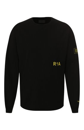 Мужская хлопковый лонгслив RTA черного цвета по цене 12950 руб., арт. MF9216-49ABLK | Фото 1 Мужская хлопковый лонгслив RTA черного цвета, арт. MF9216-49ABLK | Фото 1