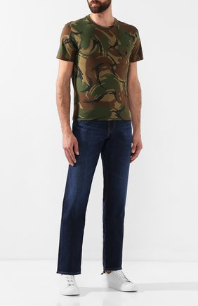 Мужская хлопковая футболка POLO RALPH LAUREN хаки цвета по цене 8995 руб., арт. 710765959 | Фото 2 Мужская хлопковая футболка POLO RALPH LAUREN хаки цвета, арт. 710765959 | Фото 2
