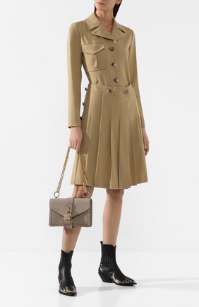 Женская сумка aby chain CHLOÉ серого цвета по цене 126500 руб., арт. CHC19WS206B72 | Фото 2 Женская сумка aby chain CHLOÉ серого цвета, арт. CHC19WS206B72 | Фото 2