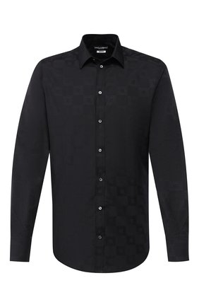 Мужская хлопковая сорочка DOLCE & GABBANA черного цвета по цене 34950 руб., арт. G5EJ1T/FJ5F7 | Фото 1 Мужская хлопковая сорочка DOLCE & GABBANA черного цвета, арт. G5EJ1T/FJ5F7 | Фото 1