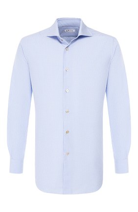 Мужская хлопковая сорочка KITON голубого цвета по цене 74600 руб., арт. UCCH0700104 | Фото 1 Мужская хлопковая сорочка KITON голубого цвета, арт. UCCH0700104 | Фото 1 (Длина (для топов): Стандартные; Материал внешний: Хлопок; Статус проверки: Проверено, Проверена категория; Рукава: Длинные; Случай: Формальный; Принт: Клетка; Воротник: Акула; Мужское Кросс-КТ: Сорочка-одежда; Манжеты: На пуговицах)