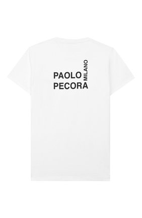 Детская хлопковая футболка PAOLO PECORA MILANO черно-белого цвета по цене 2995 руб., арт. PP2024/6Y-12Y | Фото 2 Детская хлопковая футболка PAOLO PECORA MILANO черно-белого цвета, арт. PP2024/6Y-12Y | Фото 2