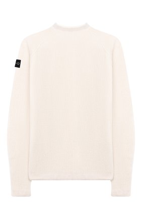 Детский шерстяной пуловер STONE ISLAND бежевого цвета по цене 14050 руб., арт. 7116512D2/10-12 | Фото 2 Детский шерстяной пуловер STONE ISLAND бежевого цвета, арт. 7116512D2/10-12 | Фото 2
