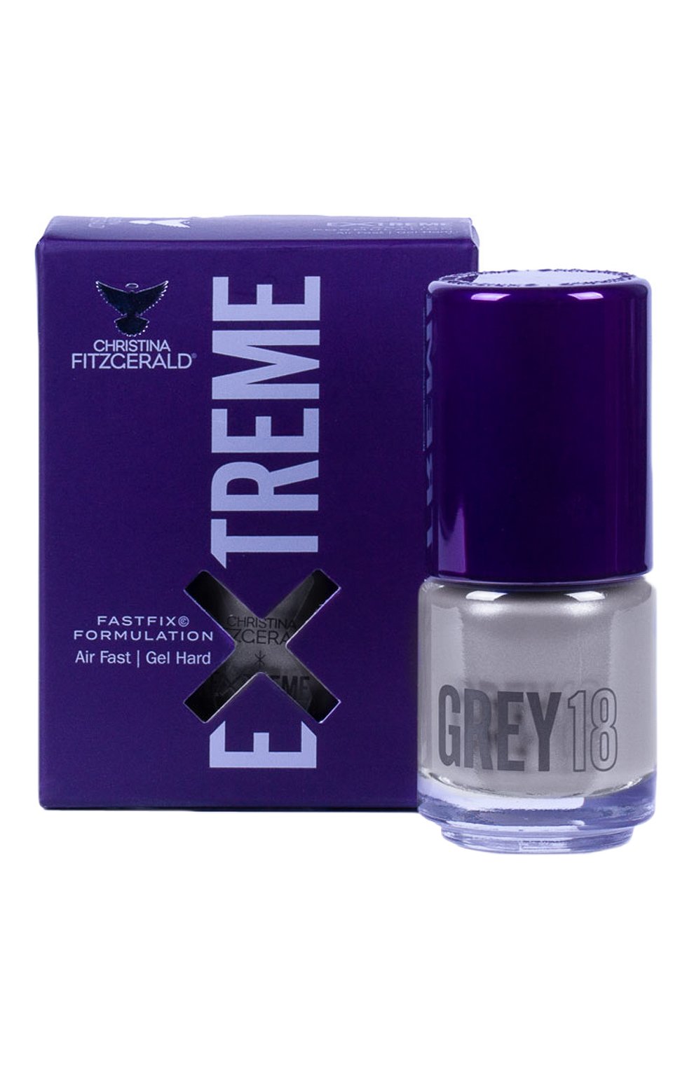 Женский лак для ногтей extreme, оттенок grey 18 CHRISTINA FITZGERALD бесцветного цвета, арт. 9333381005076 | Фото 1