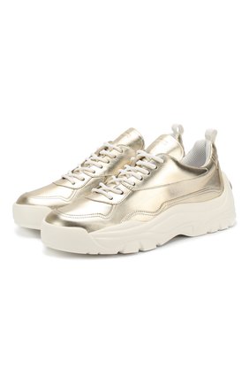 Женские кожаные кроссовки valentino garavani gumboy VALENTINO золотого цвета по цене 44100 руб., арт. SW2S0K55/CIU | Фото 1 Женские кожаные кроссовки valentino garavani gumboy VALENTINO золотого цвета, арт. SW2S0K55/CIU | Фото 1