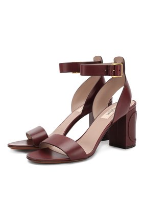 Кожаные босоножки Valentino Garavani VLOGO | Фото №1 Кожаные босоножки Valentino Garavani VLOGO | Фото №1