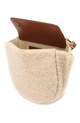 Женская сумка hortensia mini WANDLER бежевого цвета по цене 59950 руб., арт. H0RTENSIA BAG MINI W00L | Фото 4 Женская сумка hortensia mini WANDLER бежевого цвета, арт. H0RTENSIA BAG MINI W00L | Фото 4