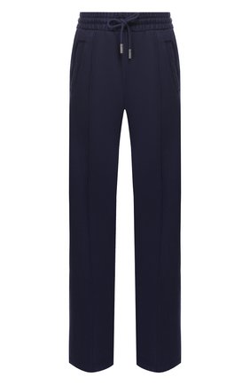 Женские хлопковые брюки OFF-WHITE темно-синего цвета по цене 42500 руб., арт. 0WCH005E19F290973232 | Фото 1 Женские хлопковые брюки OFF-WHITE темно-синего цвета, арт. 0WCH005E19F290973232 | Фото 1