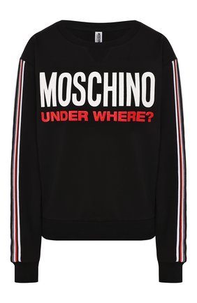 Женская хлопковый свитшот MOSCHINO UNDERWEAR WOMAN черного цвета по цене 18050 руб., арт. A1712/9001 | Фото 1 Женская хлопковый свитшот MOSCHINO UNDERWEAR WOMAN черного цвета, арт. A1712/9001 | Фото 1