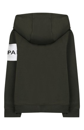 Детский хлопковый кардиган с капюшоном GIVENCHY хаки цвета по цене 21150 руб., арт. H25120 | Фото 2 Детский хлопковый кардиган с капюшоном GIVENCHY хаки цвета, арт. H25120 | Фото 2