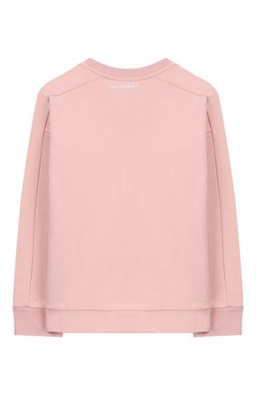 Детский хлопковый свитшот KARL LAGERFELD KIDS розового цвета по цене 8310 руб., арт. Z15214 | Фото 2 Детский хлопковый свитшот KARL LAGERFELD KIDS розового цвета, арт. Z15214 | Фото 2