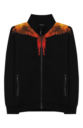 Детский хлопковая толстовка MARCELO BURLON KIDS OF MILAN черного цвета по цене 12350 руб., арт. B/MB/2202/0020/8-14Y | Фото 1 Детский хлопковая толстовка MARCELO BURLON KIDS OF MILAN черного цвета, арт. B/MB/2202/0020/8-14Y | Фото 1