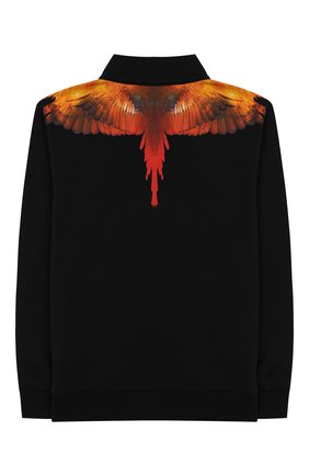 Детский хлопковая толстовка MARCELO BURLON KIDS OF MILAN черного цвета по цене 12350 руб., арт. B/MB/2202/0020/8-14Y | Фото 2 Детский хлопковая толстовка MARCELO BURLON KIDS OF MILAN черного цвета, арт. B/MB/2202/0020/8-14Y | Фото 2