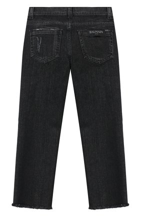 Детские джинсы BALMAIN серого цвета по цене 23400 руб., арт. 6L6051/LA700/12-16 | Фото 2 Детские джинсы BALMAIN серого цвета, арт. 6L6051/LA700/12-16 | Фото 2