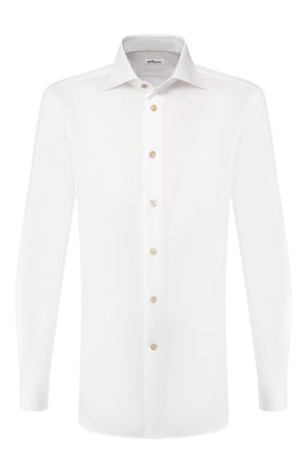 Мужская хлопковая сорочка KITON белого цвета по цене 58200 руб., арт. UCIH000340100P | Фото 1 Мужская хлопковая сорочка KITON белого цвета, арт. UCIH000340100P | Фото 1