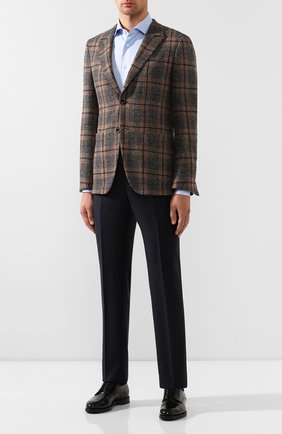 Мужская хлопковая сорочка ZEGNA COUTURE голубого цвета по цене 88600 руб., арт. 402301/9NS0LB | Фото 2 Мужская хлопковая сорочка ZEGNA COUTURE голубого цвета, арт. 402301/9NS0LB | Фото 2 (Статус проверки: Проверено, Проверена категория; Длина (для топов): Стандартные; Рукава: Длинные; Материал внешний: Хлопок; Случай: Формальный; Мужское Кросс-КТ: Сорочка-одежда; Манжеты: На пуговицах; Принт: Однотонные; Воротник: Акула)