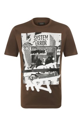 Мужская хлопковая футболка Z ZEGNA хаки цвета по цене 15150 руб., арт. VT372/ZZ630L | Фото 1 Мужская хлопковая футболка Z ZEGNA хаки цвета, арт. VT372/ZZ630L | Фото 1