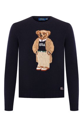 Мужской шерстяной свитер POLO RALPH LAUREN темно-синего цвета по цене 33800 руб., арт. 710766111 | Фото 1 Мужской шерстяной свитер POLO RALPH LAUREN темно-синего цвета, арт. 710766111 | Фото 1