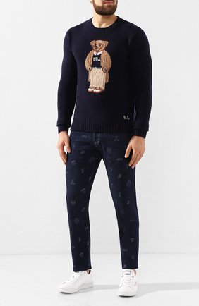 Мужской шерстяной свитер POLO RALPH LAUREN темно-синего цвета по цене 33800 руб., арт. 710766111 | Фото 2 Мужской шерстяной свитер POLO RALPH LAUREN темно-синего цвета, арт. 710766111 | Фото 2
