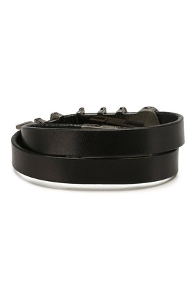 Женский кожаный браслет SAINT LAURENT черного цвета по цене 43800 руб., арт. 586699/0IH6D | Фото 2 Женский кожаный браслет SAINT LAURENT черного цвета, арт. 586699/0IH6D | Фото 2
