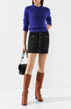 Женские кожаные сапоги valentino garavani rockstud VALENTINO коричневого цвета по цене 105500 руб., арт. SW0S0R54/VSL | Фото 2 Женские кожаные сапоги valentino garavani rockstud VALENTINO коричневого цвета, арт. SW0S0R54/VSL | Фото 2
