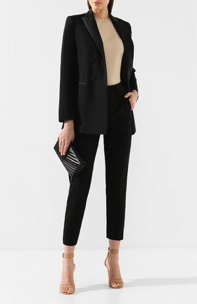 Женские брюки из смеси вискозы и шерсти REDVALENTINO черного цвета по цене 29950 руб., арт. SR0RBB40/4JJ | Фото 2 Женские брюки из смеси вискозы и шерсти REDVALENTINO черного цвета, арт. SR0RBB40/4JJ | Фото 2