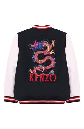Детская бомбер KENZO синего цвета по цене 20490 руб., арт. KP41018 | Фото 2 Детская бомбер KENZO синего цвета, арт. KP41018 | Фото 2