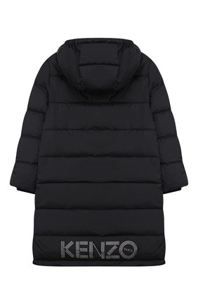 Детское пальто с капюшоном KENZO черного цвета по цене 28080 руб., арт. KP42558 | Фото 2 Детское пальто с капюшоном KENZO черного цвета, арт. KP42558 | Фото 2