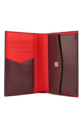 Женские кожаный кошелек gv3 GIVENCHY бордового цвета по цене 39500 руб., арт. BB601GB056 | Фото 3 Женские кожаный кошелек gv3 GIVENCHY бордового цвета, арт. BB601GB056 | Фото 3