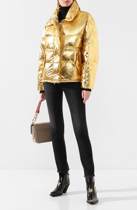 Женский пуховая куртка GOLDEN GOOSE DELUXE BRAND золотого цвета по цене 63150 руб., арт. G35WP169.A2 | Фото 2 Женский пуховая куртка GOLDEN GOOSE DELUXE BRAND золотого цвета, арт. G35WP169.A2 | Фото 2