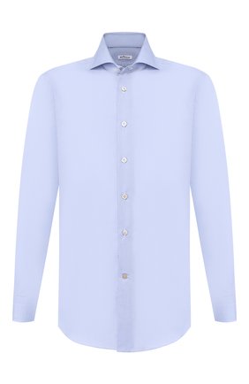 Мужская хлопковая сорочка KITON голубого цвета по цене 46300 руб., арт. UCID/H003103 | Фото 1 Мужская хлопковая сорочка KITON голубого цвета, арт. UCID/H003103 | Фото 1 (Рукава: Длинные; Статус проверки: Проверено, Проверена категория; Материал внешний: Хлопок; Длина (для топов): Стандартные; Случай: Формальный; Манжеты: На пуговицах; Мужское Кросс-КТ: Сорочка-одежда; Воротник: Акула; Принт: Однотонные)