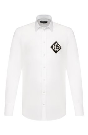Мужская хлопковая сорочка DOLCE & GABBANA белого цвета по цене 48100 руб., арт. G5EJ0Z/GEL32 | Фото 1 Мужская хлопковая сорочка DOLCE & GABBANA белого цвета, арт. G5EJ0Z/GEL32 | Фото 1