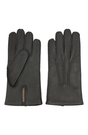 Мужские кожаные перчатки DENTS черного цвета, арт. 5-1545 | Фото 2 (Статус проверки: Проверена категория; Мужское Кросс-КТ: Кожа и замша; Материал: Натуральная кожа)