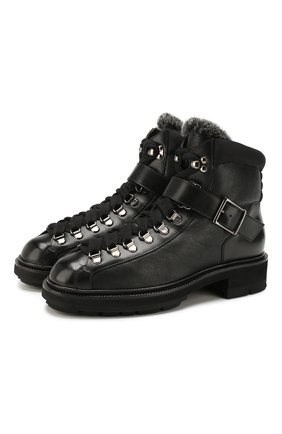 Женские кожаные ботинки SANTONI черного цвета по цене 64050 руб., арт. WTSL58309R0CAILRN01 | Фото 1 Женские кожаные ботинки SANTONI черного цвета, арт. WTSL58309R0CAILRN01 | Фото 1