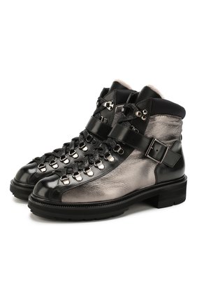Женские кожаные ботинки SANTONI черного цвета по цене 55500 руб., арт. WTSL58349R0CAKGTD90 | Фото 1 Женские кожаные ботинки SANTONI черного цвета, арт. WTSL58349R0CAKGTD90 | Фото 1