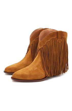 Женские замшевые ботильоны levriero GOLDEN GOOSE DELUXE BRAND светло-коричневого цвета по цене 59950 руб., арт. G35WS927.A1 | Фото 1 Женские замшевые ботильоны levriero GOLDEN GOOSE DELUXE BRAND светло-коричневого цвета, арт. G35WS927.A1 | Фото 1