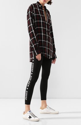 Женские леггинсы GOLDEN GOOSE DELUXE BRAND черного цвета по цене 167500 тенге, арт. G35WP085.A1 | Фото 2 Женские леггинсы GOLDEN GOOSE DELUXE BRAND черного цвета, арт. G35WP085.A1 | Фото 2 (Женское Кросс-КТ: Леггинсы-одежда; Статус проверки: Проверено, Проверена категория; Материал внешний: Синтетический материал; Длина (брюки, джинсы): Стандартные)