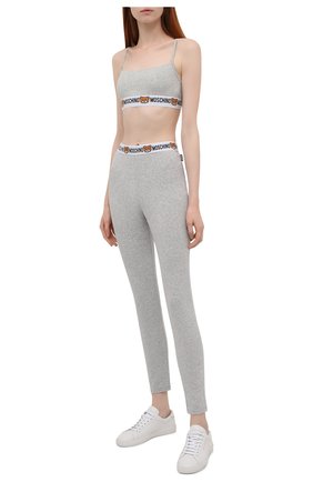 Женский бра-топ MOSCHINO UNDERWEAR WOMAN серого цвета по цене 7995 руб., арт. A4606/9003 | Фото 2 Женский бра-топ MOSCHINO UNDERWEAR WOMAN серого цвета, арт. A4606/9003 | Фото 2