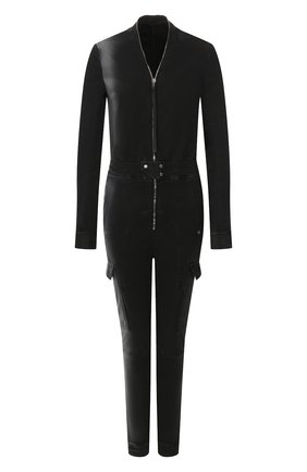 Женский комбинезон RICK OWENS черного цвета по цене 67950 руб., арт. R019F5582/SD | Фото 1 Женский комбинезон RICK OWENS черного цвета, арт. R019F5582/SD | Фото 1