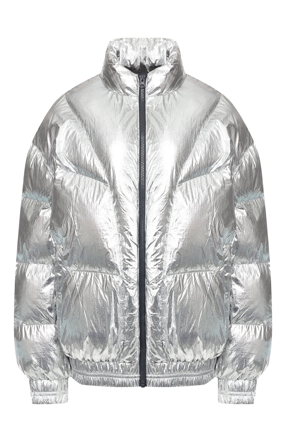 Женская утепленная куртка ISABEL MARANT ETOILE серебряного цвета, арт. MA0592-19A074E/KRISTEN | Фото 1 (Кросс-КТ: Куртка, Утепленный, Пуховик; Рукава от горловины: Длинные; Рукава: Длинные; Женское Кросс-КТ: Пуховик-куртка; Материал внешний: Синтетический материал; Материал подклада: Синтетический материал; Статус проверки: Проверено, Проверена категория; Длина (верхняя одежда): Короткие)